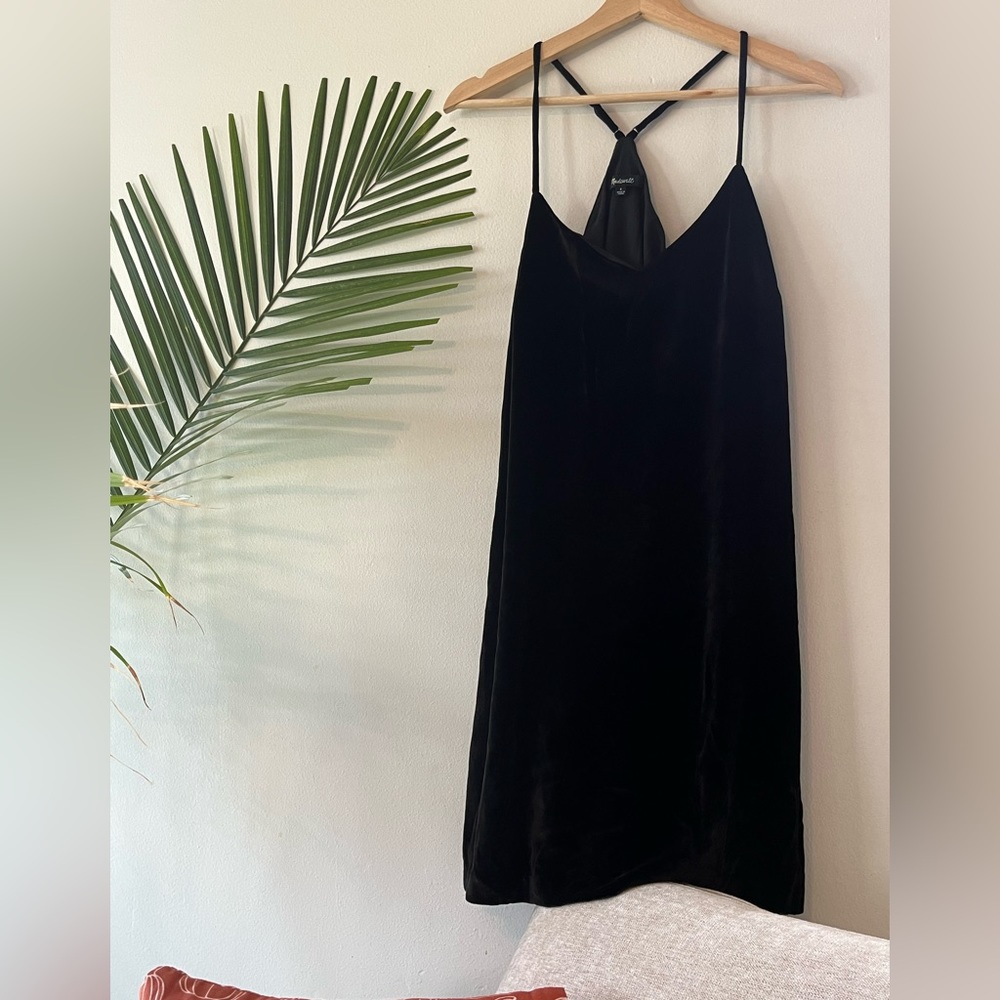 Madewell velvet slip dress
